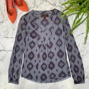 Anthropologie - Sweet Pea Sheer Gray Top - Size XS